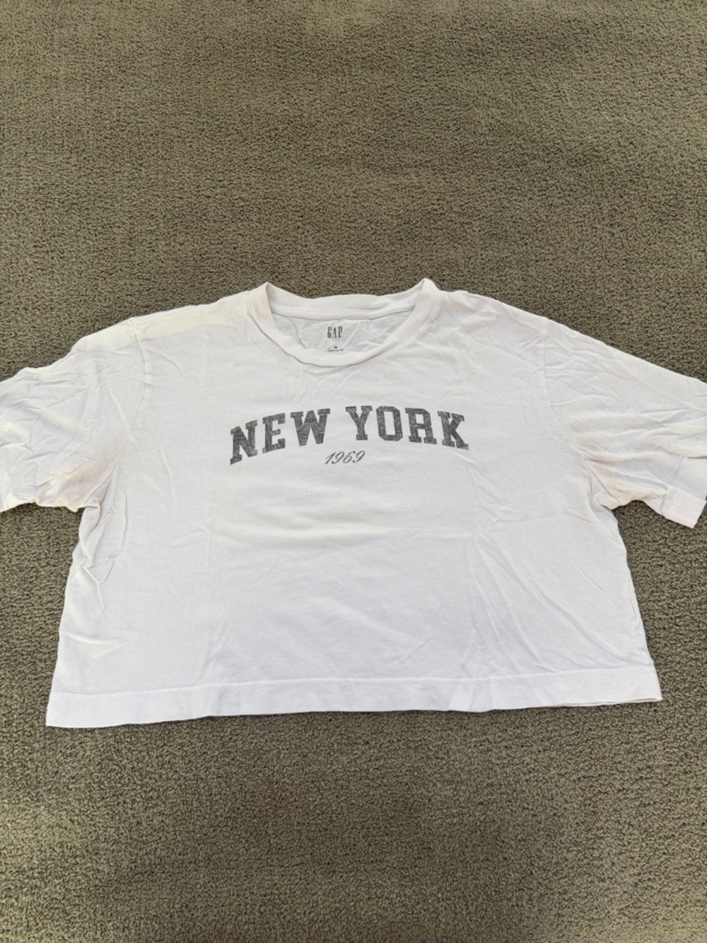 GAP White NEW YORK Graphic Crop Tee